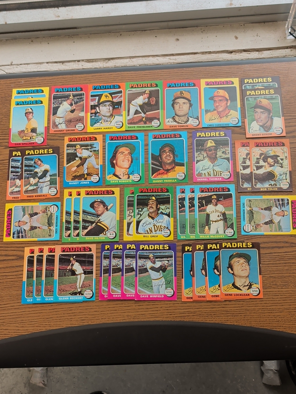 Vintage 1975 San Diego Padres Baseball Card Set - Multicolor
